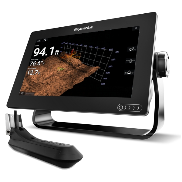 Raymarine Axiom 9 RV - 9 Inch Multi Function Display With RealVision 600W Sounder With RV-100 3D TR