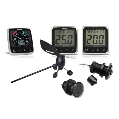 RAYMARINE i50 & i60 Wind / Speed / Depth - 3 x Instrument  c/w Txd Packs